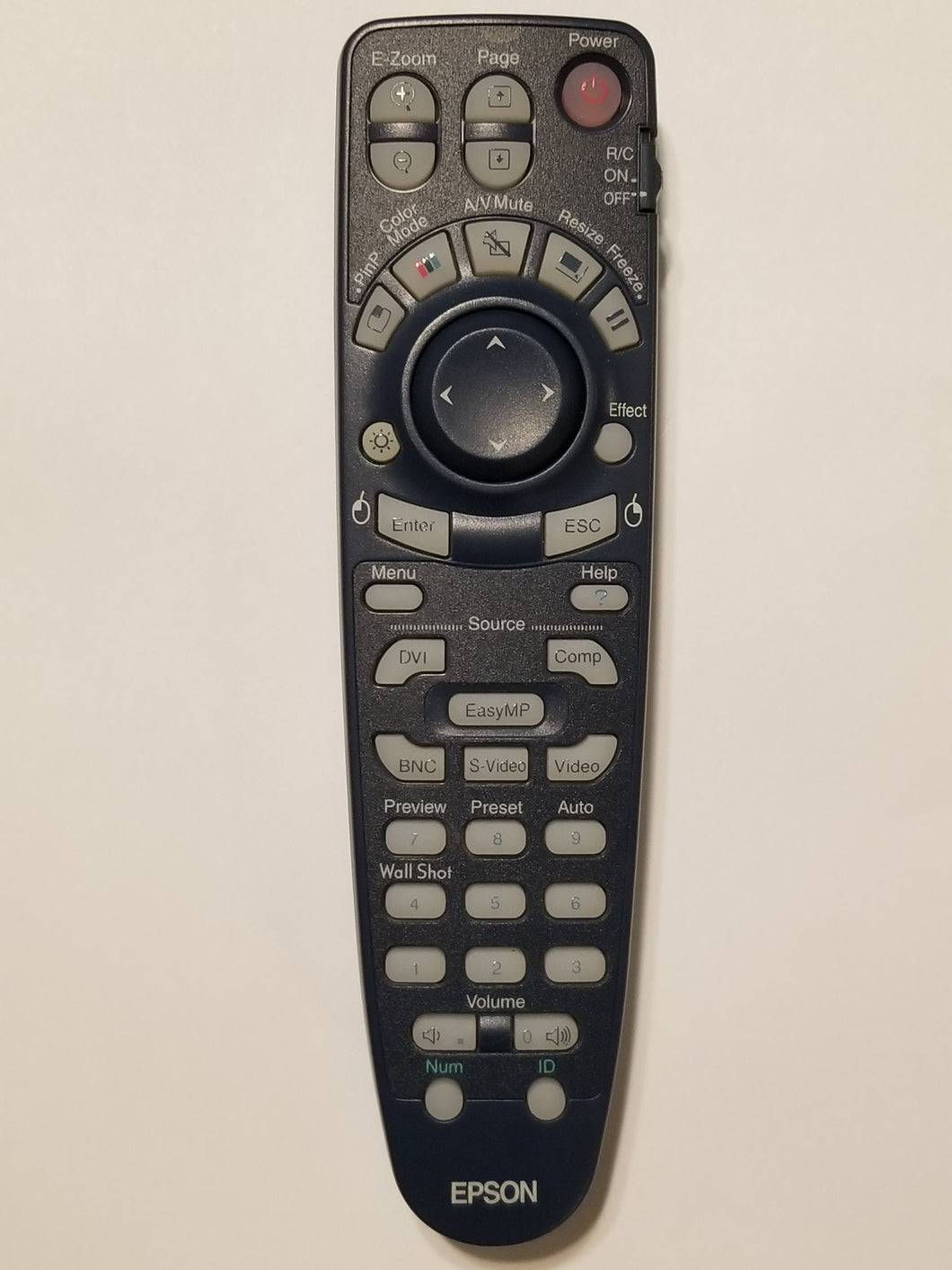 125061000 Epson Video Projector Remote Control front view