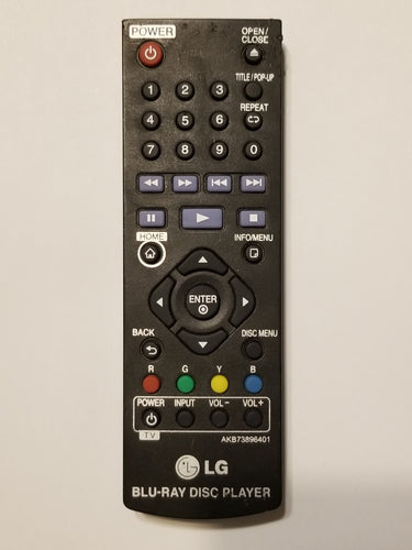 AKB73896401 LG Blu-ray Disc Player Remote Control