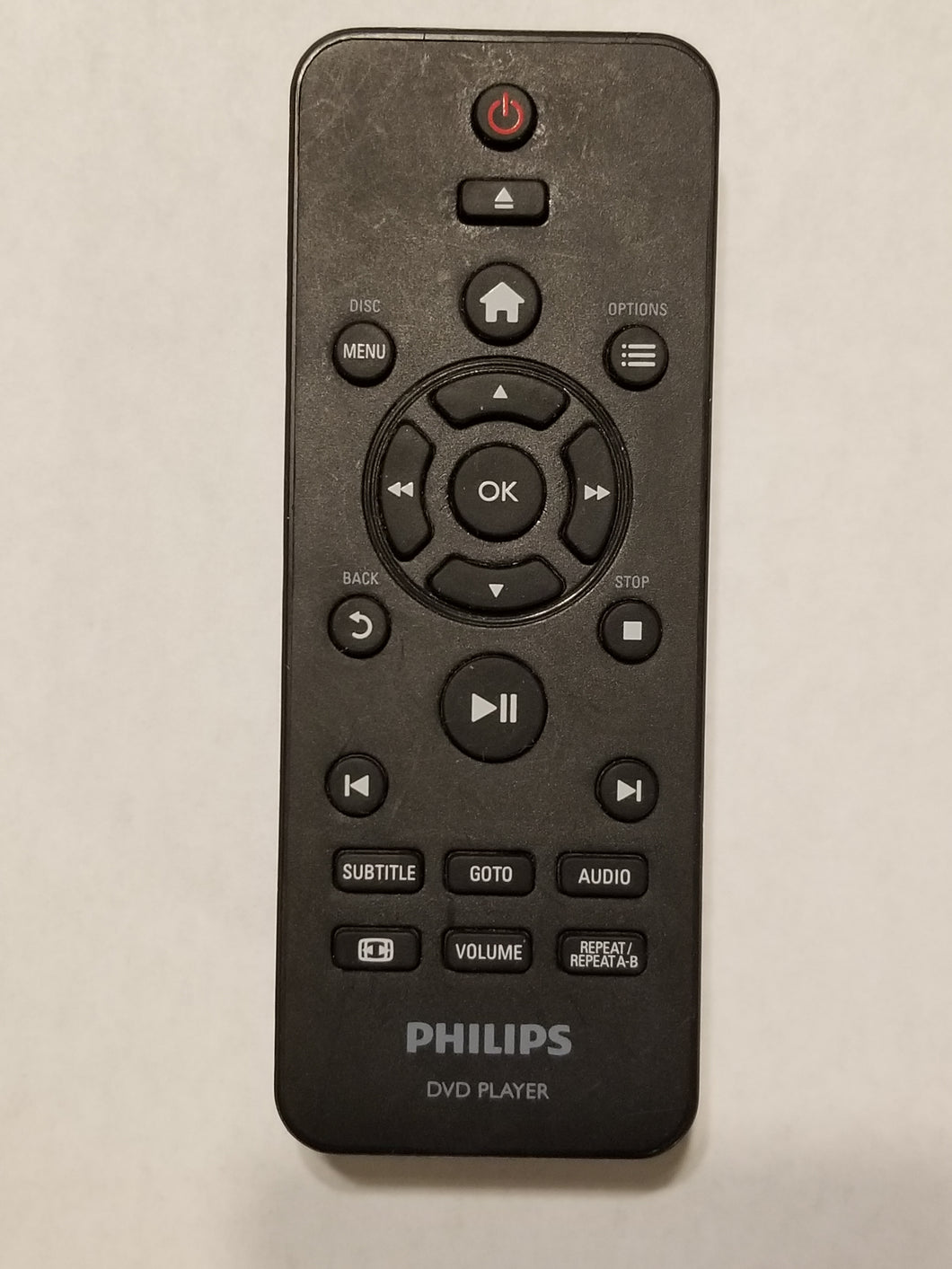 RC-5721 Philips DVD Player Remote Control frontal view