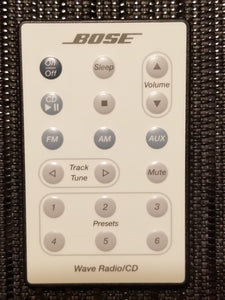 Bose Wave Radio CD Player Remote Control black body with white face