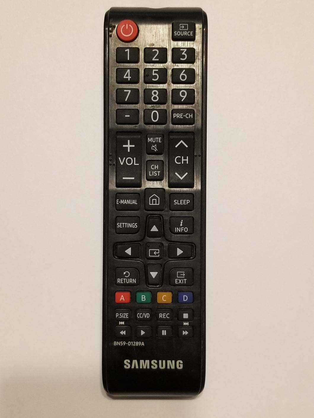 BN59-01289A Samsung TV DVD Player Remote Control 171211 frontal view
