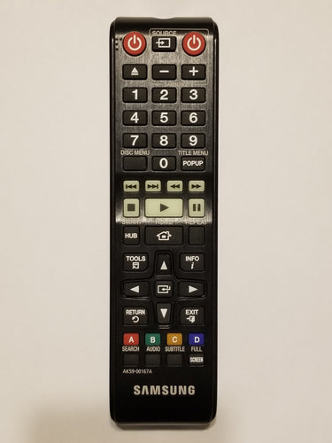 AK59-00167A Samsung DVD Player Remote Control frontal view