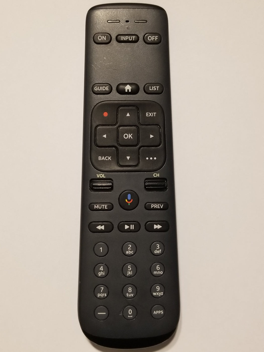 AT&T RC82v TV Now Uverse Cable TV Box Voice Remote Control R35602BA00-00004 ATT front view