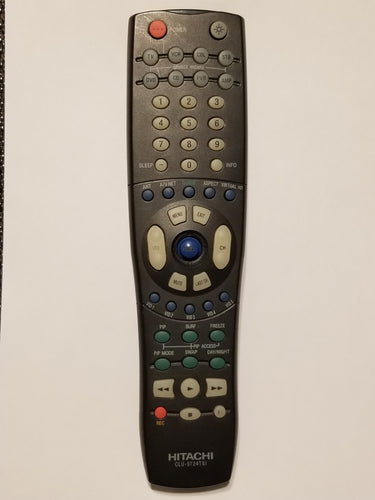CLU-5724TSI Hitachi Remote Control for TV VCR frontal view