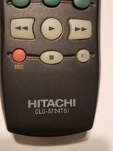 CLU-5724TSI Hitachi Remote Control for TV VCR lower frontal view