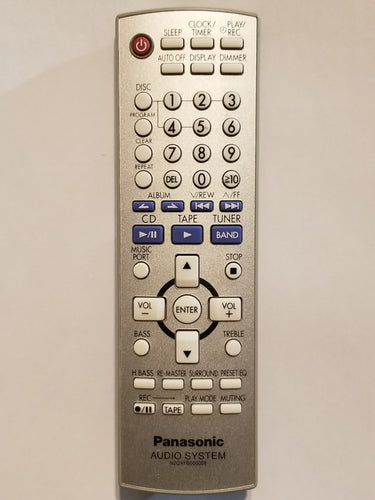 N2QAYB000008 Panasonic Audio System CD Tape Radio Remote Control frontal view