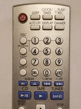 N2QAYB000008 Panasonic Audio System CD Tape Radio Remote Control top front view