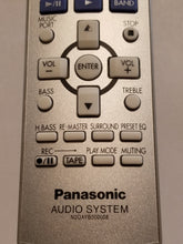 N2QAYB000008 Panasonic Audio System CD Tape Radio Remote Control bottom front view of model number