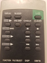 RM-SG9AV Sony CD Player Tape Raiod Stereo Audio Sytem Remote Control upper buttons view