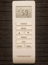VA-AC02 VAGKRI Portable Air Conditioner Remote Control front view