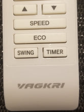 VA-AC02 VAGKRI Portable Air Conditioner Remote Control lower control buttons and logo view