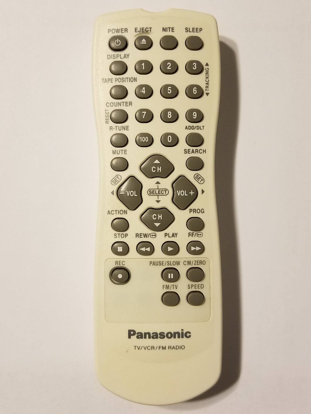 LSSQ0282 Panasonic TV VCR FM Radio Remote Control