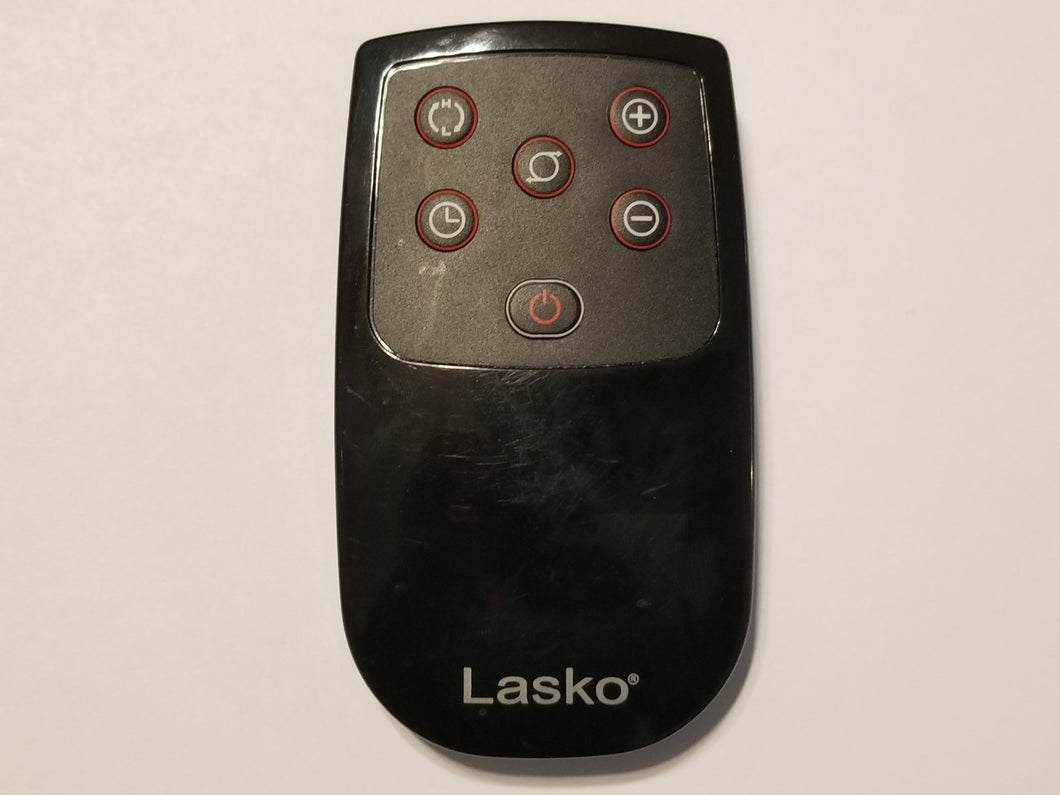 frontal view 6-button Lasko Fan Remote Control, black