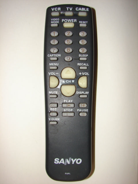 Sanyo Remote Control FXPL unit from the top