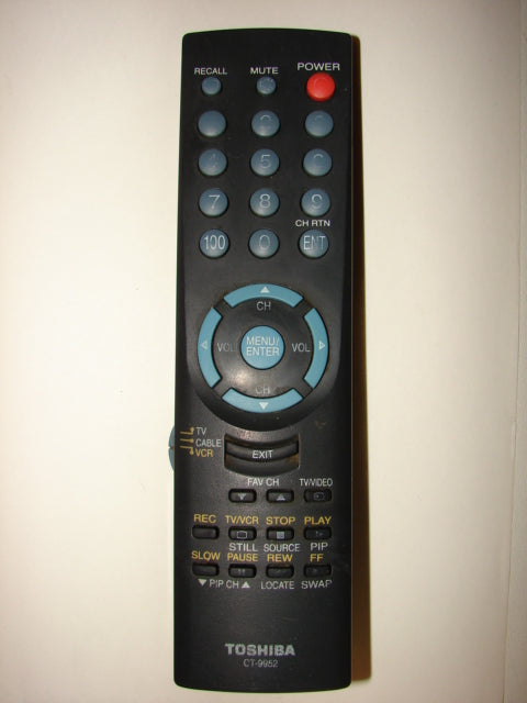 CT-9952 Toshiba TV VCR Cable Remote Control front part