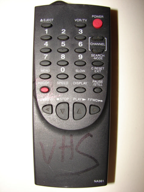 NA361 VCR TV Remote Control front image