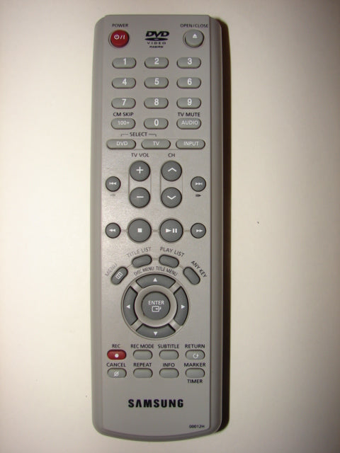 Samsung DVD player Remote Control 00011Y front image view