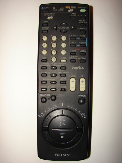 top of the Sony TV VCR Remote Control RMT-V158C VTR