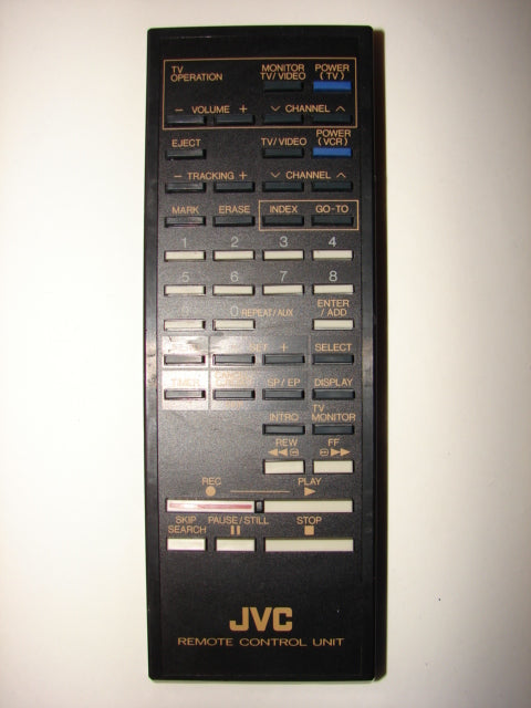 JVC TV VCR Remote Control Unit R03/AAA UM-4 PQ10544 UR52EC516/PQS1907 2 front view