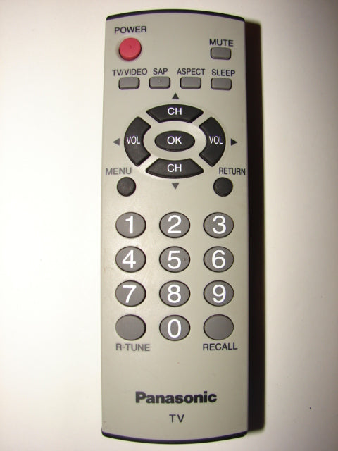 Panasonic TV Remote Control SAP R-Tune EUR7726020 462M front view