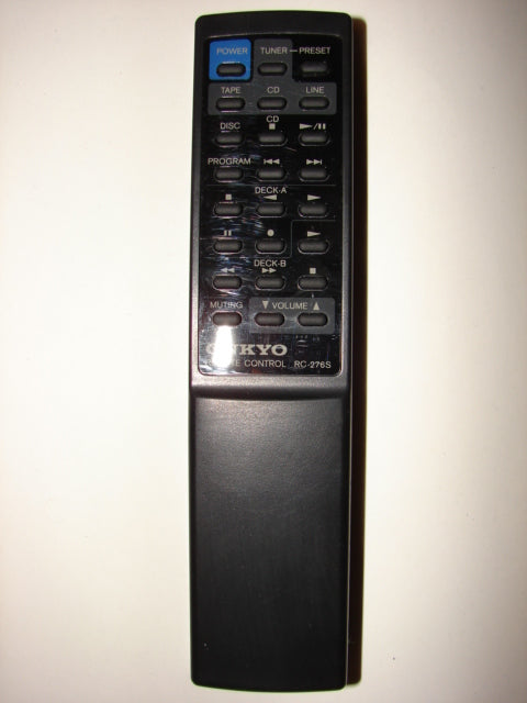Onkyo RC-276S CD Player Disc Changer Tape Remote Control top view