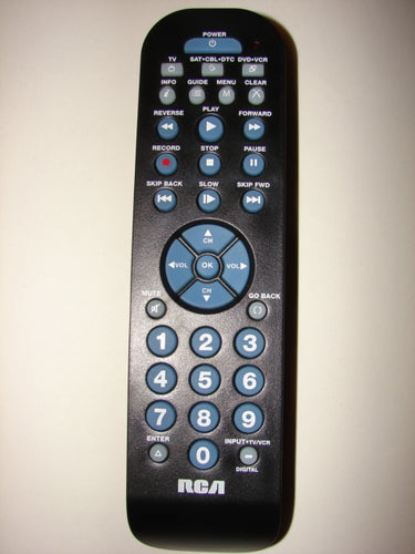 RCA RCR3273R Remote Control TV DVD Sat Cable DTC VCR R204744R10EW frontal view