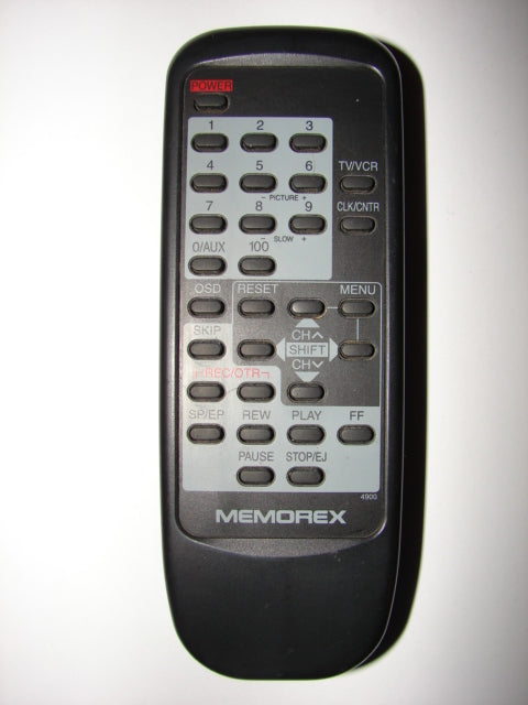 Memorex 4900 TV VCR Remote Control frontal view