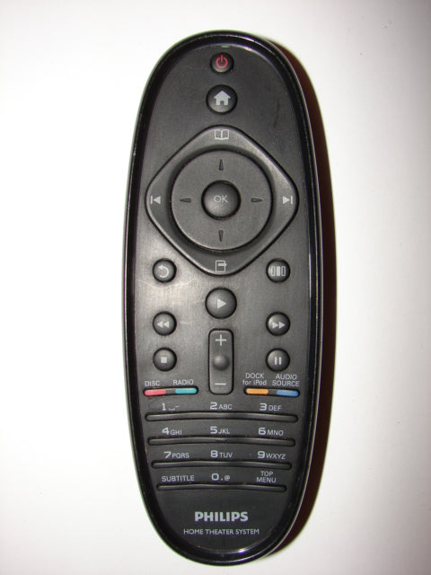 Philips Home Theater System Remote Control HT:10-07-15 YKF279-003 obverse view