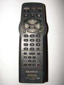 obverse photo of LSSQ0208 Quasar Tower Program Director MB Universal Remote Control VCR TV Cable DSS