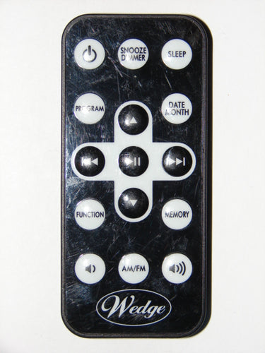 Wedge Radio Alarm Clock Stereo Audio System Remote Control