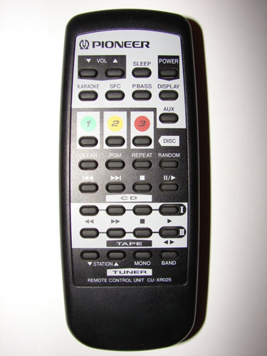CU-XR025 Pioneer Stereo CD Player Audio System Remote Control Unit photo of top