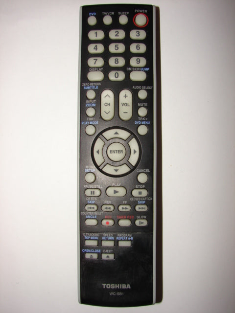 WC-SB1 Toshiba TV DVD VCR Remote Control 076D0KH010 0511899 top photo