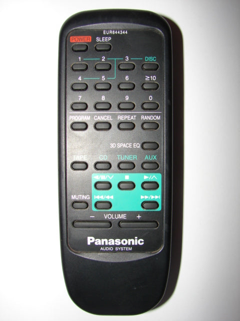 EUR644344 Panasonic Audio System Remote Control front