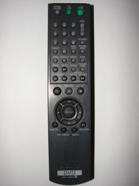Sony RMT-D165A DVD Player Remote Control front