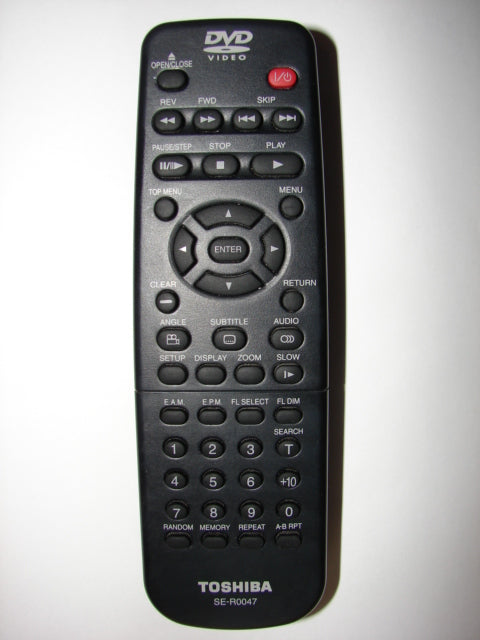 SE-R0047 Toshiba DVD Player Remote Control front